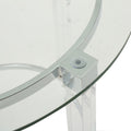 Round End Table Clear Glass