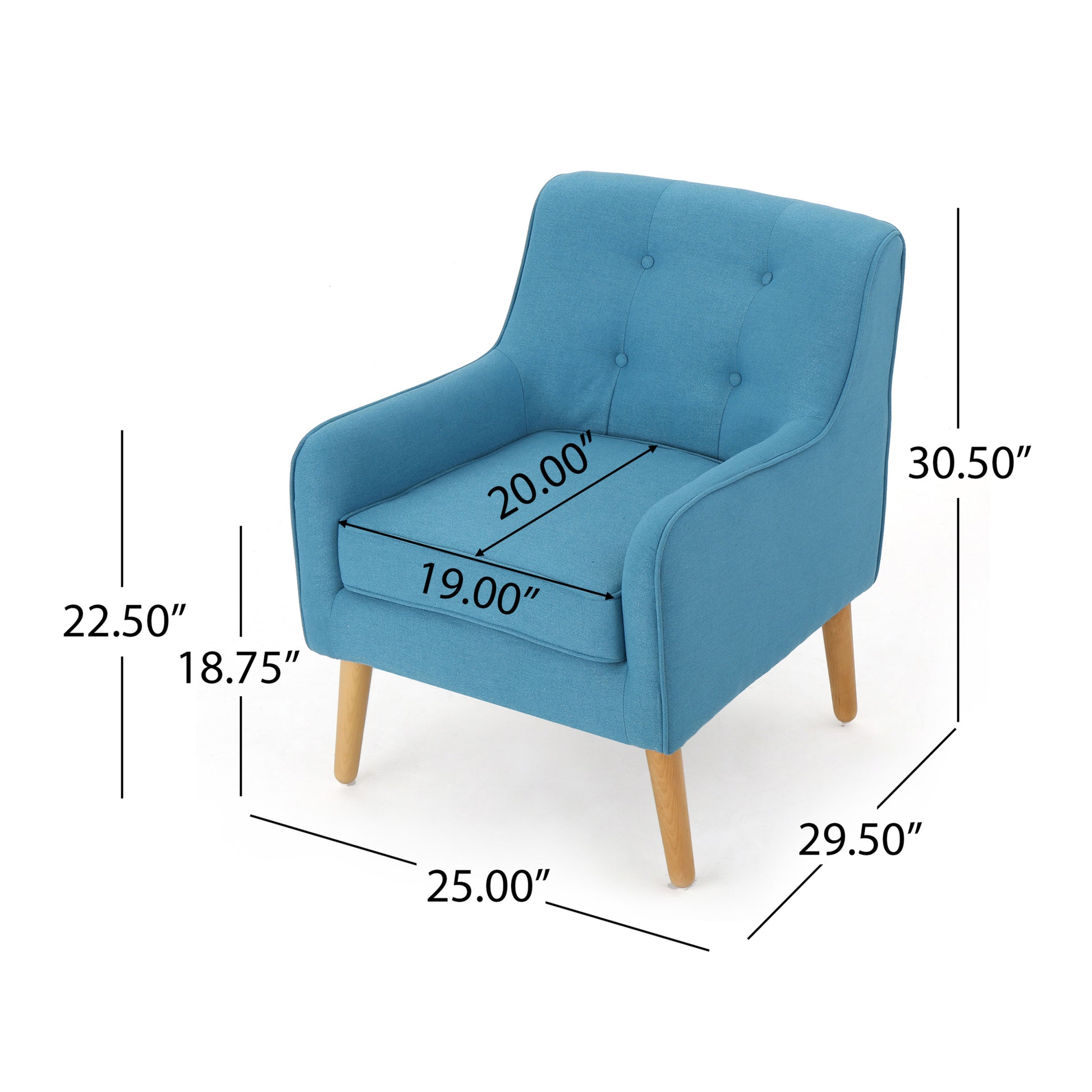 Arm Chair Teal Fabric