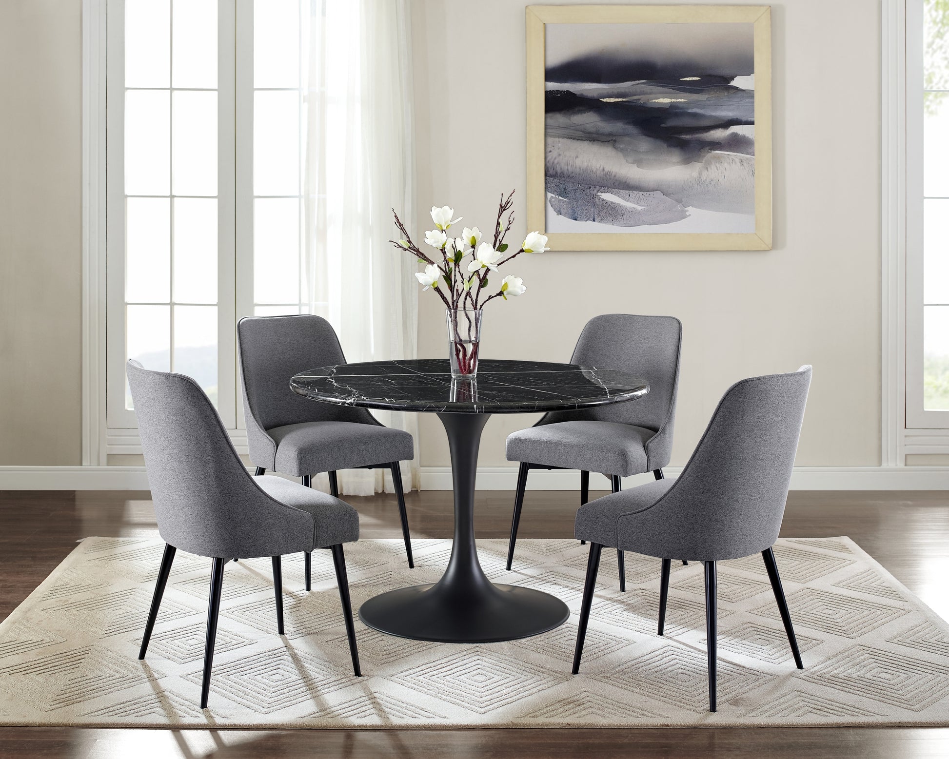 Colfax Side Chair Set Of 2 Charcoal Dark Gray Iron