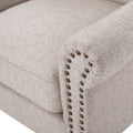 Accent Chair Beige Fabric