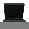 Larkin Storage Ottoman Navy Blue Fabric