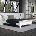 Nix Full Platform Bed White Full White Wood