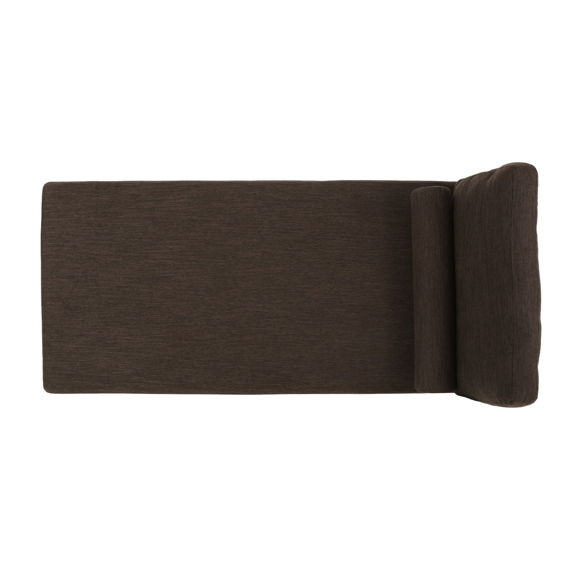 Chaise Lounge Brown Fabric