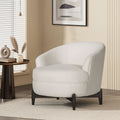 Club Chair White Fabric