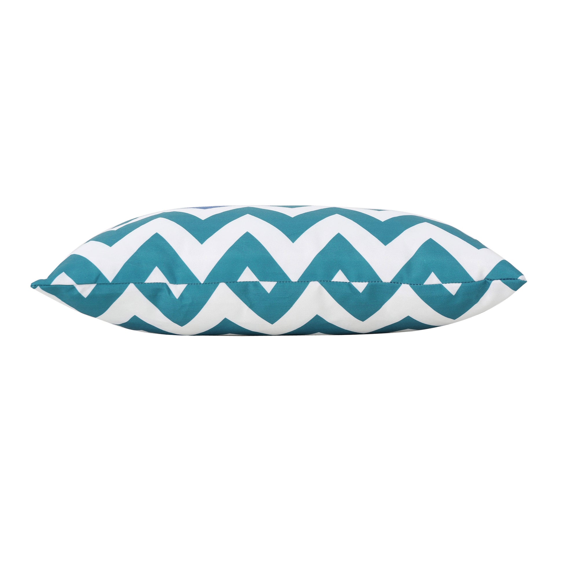 Marisol Chevron Rectangular Pillow Set Of 2 Teal Fabric