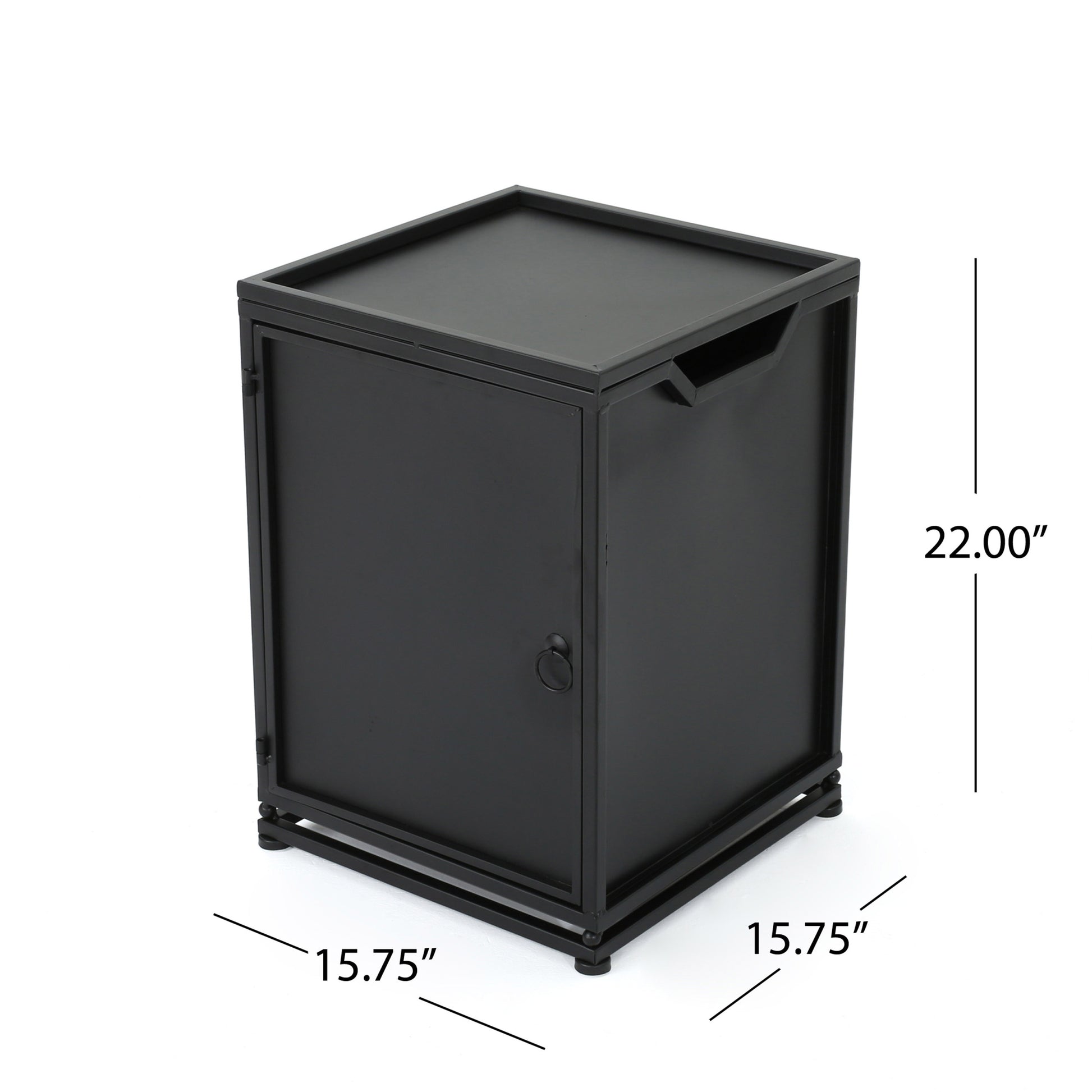 Metal Tank Holder Matte Black Iron