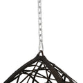 Los Alamitos Hanging Chair With 8Ft Chain Brown Pe Rattan Iron Waterproof Fabric