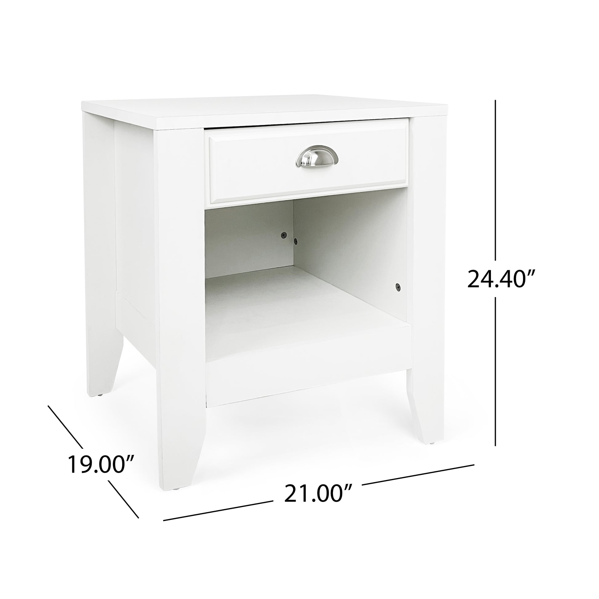 Side Table White Mdf
