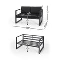 Navan 4 Pc Chat Set Dark Gray Aluminium