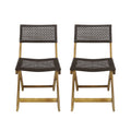 Hillside Bistro Chair,Set Of 2 Brown Wood