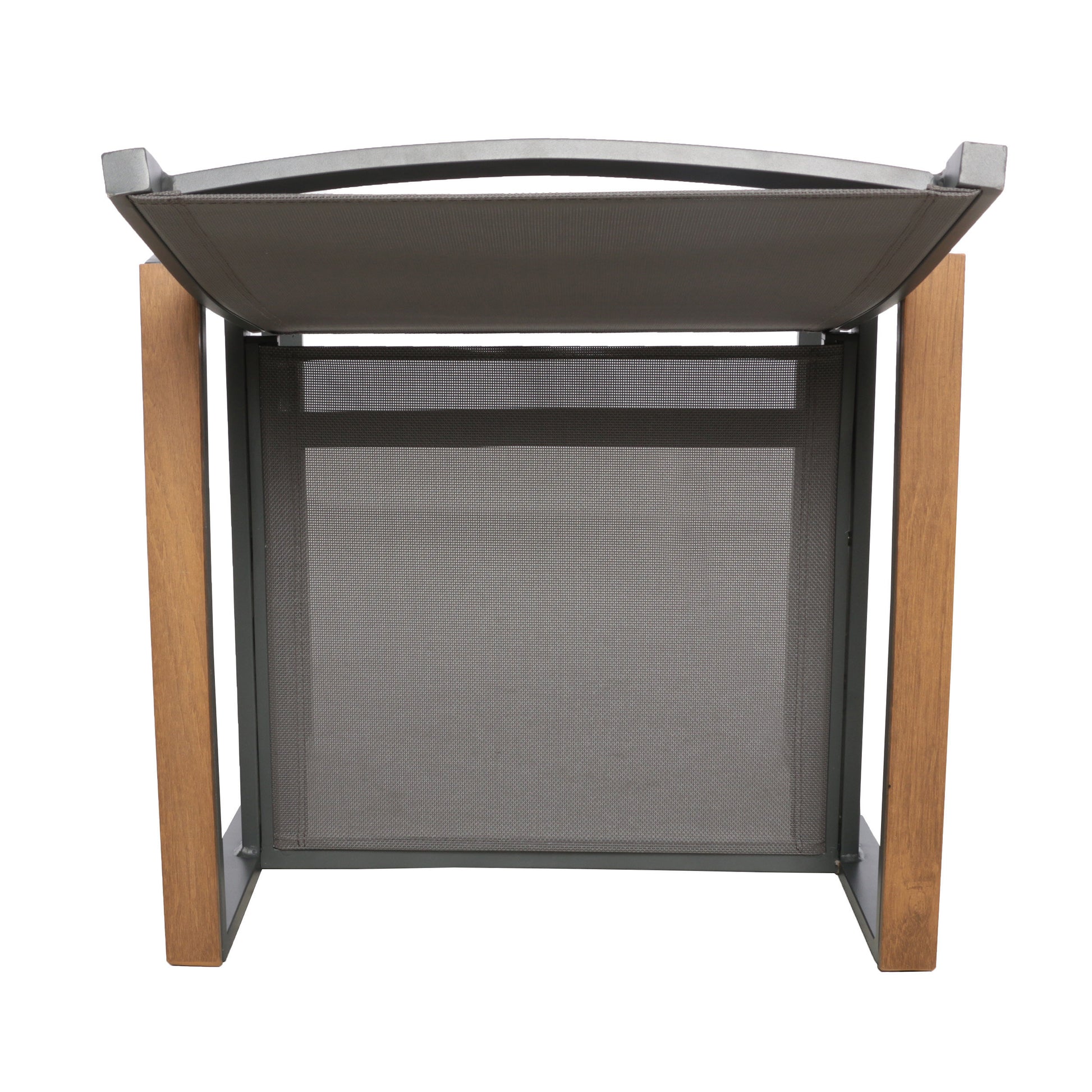 Glasgow Dining Chair Set Of 2 Grey Aluminum