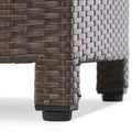 Puerta Accent Table Brown Pe Rattan Iron