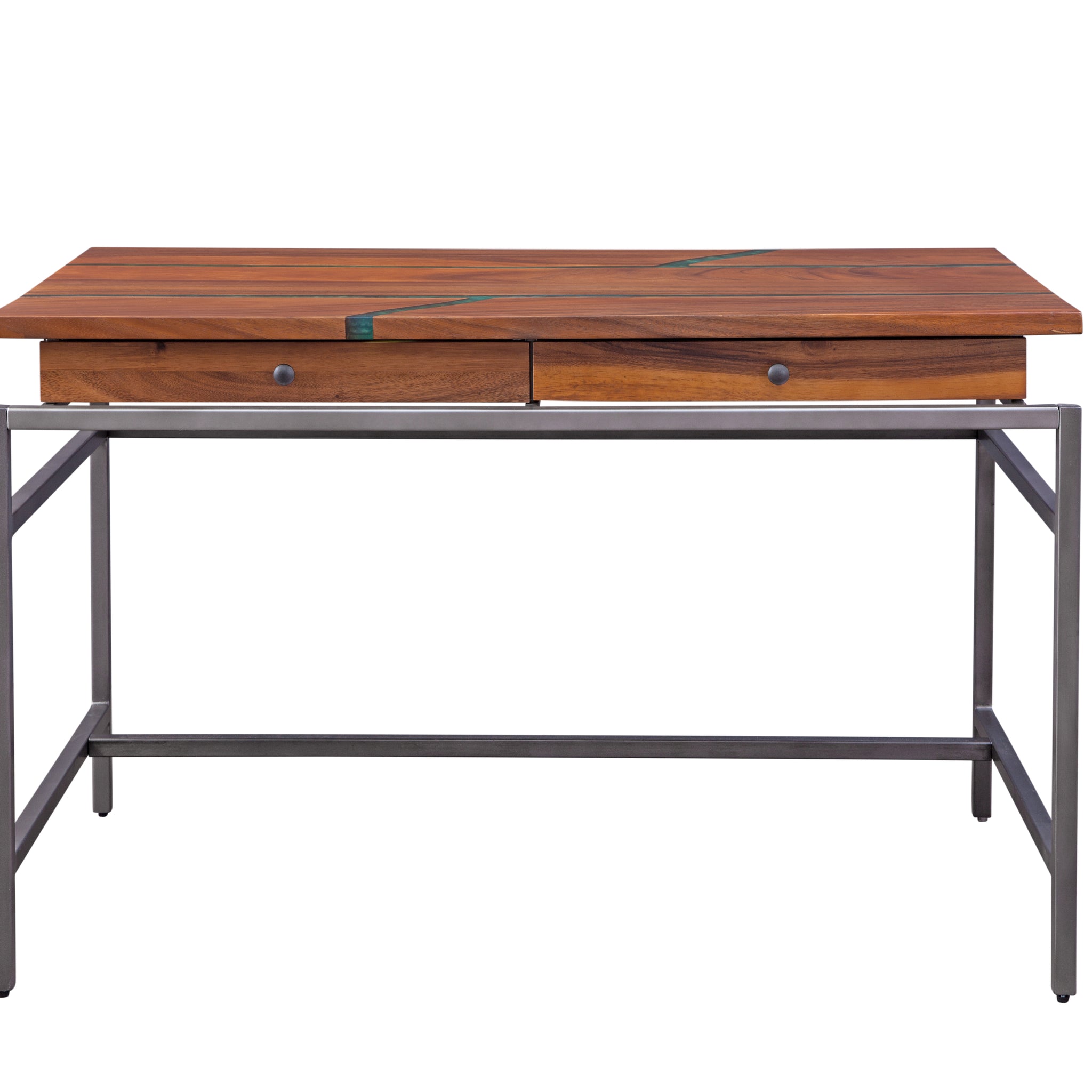Tamra Desk With Drawers Brown Brown Wood