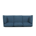 3 Seater Sofa Navy Blue Fabric