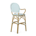 Barstool Teal Wicker