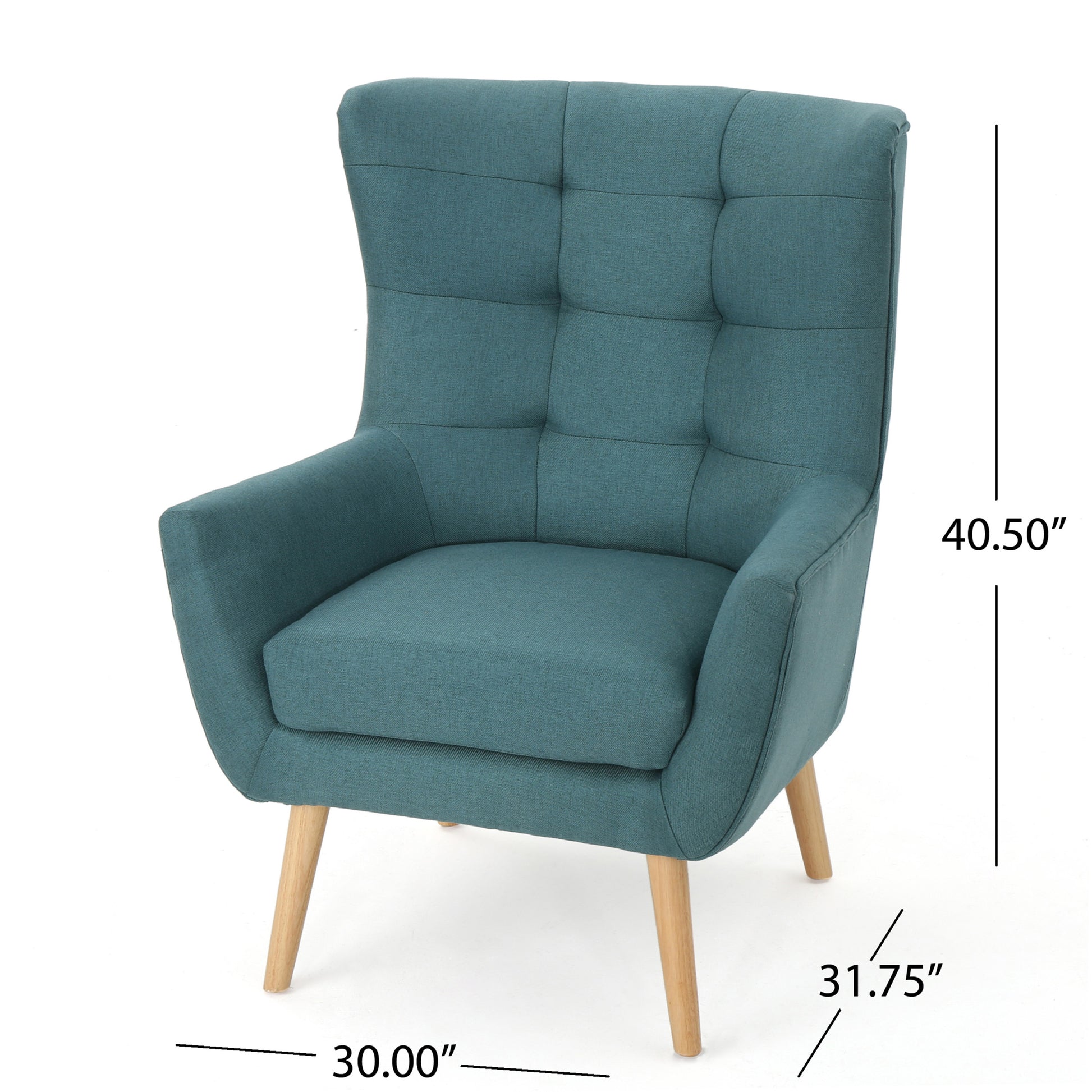 Club Chair Teal Fabric