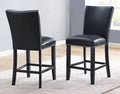 Camila Counter Chair Set Of 2 Black Black Wood