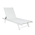 Salton Chaise Lounge White Metal Mesh