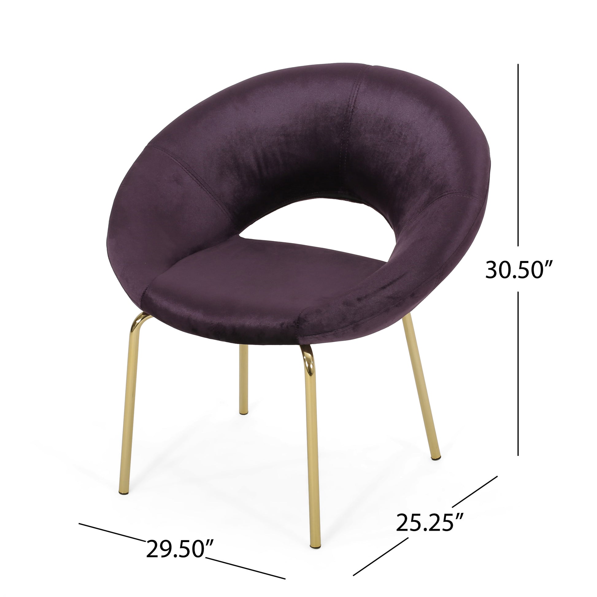 Leisure Chair Black Berry Velvet