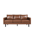 3 Seater Sofa Light Brown Pu 3 Seat