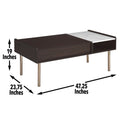 Carrie Lift Top Coffee Table Brown Brown Wood