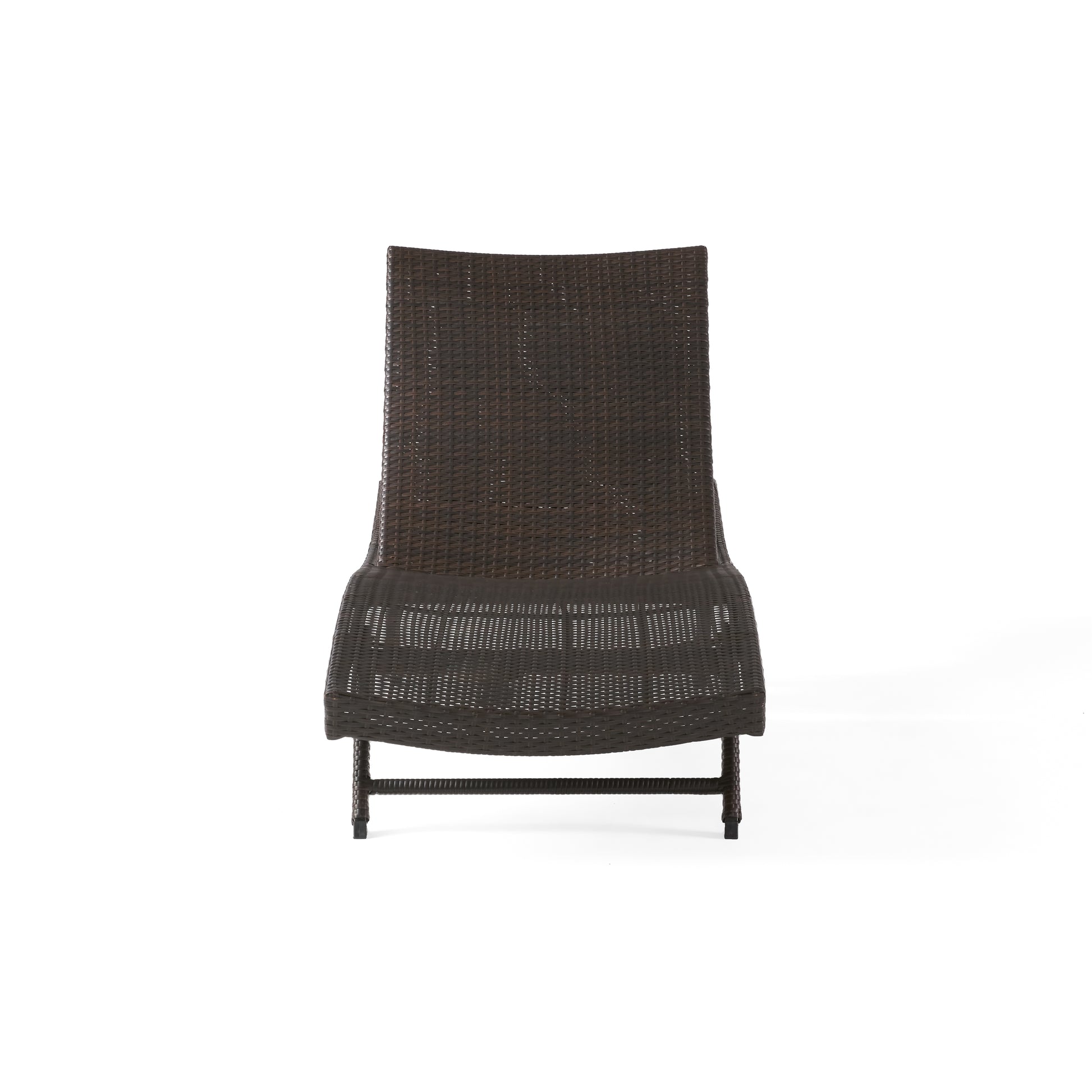 Kauai Pe Wicker Chaise Brown Multi Rattan Metal