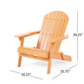 Malibu Adirondack Chair Tangerine Acacia Wood