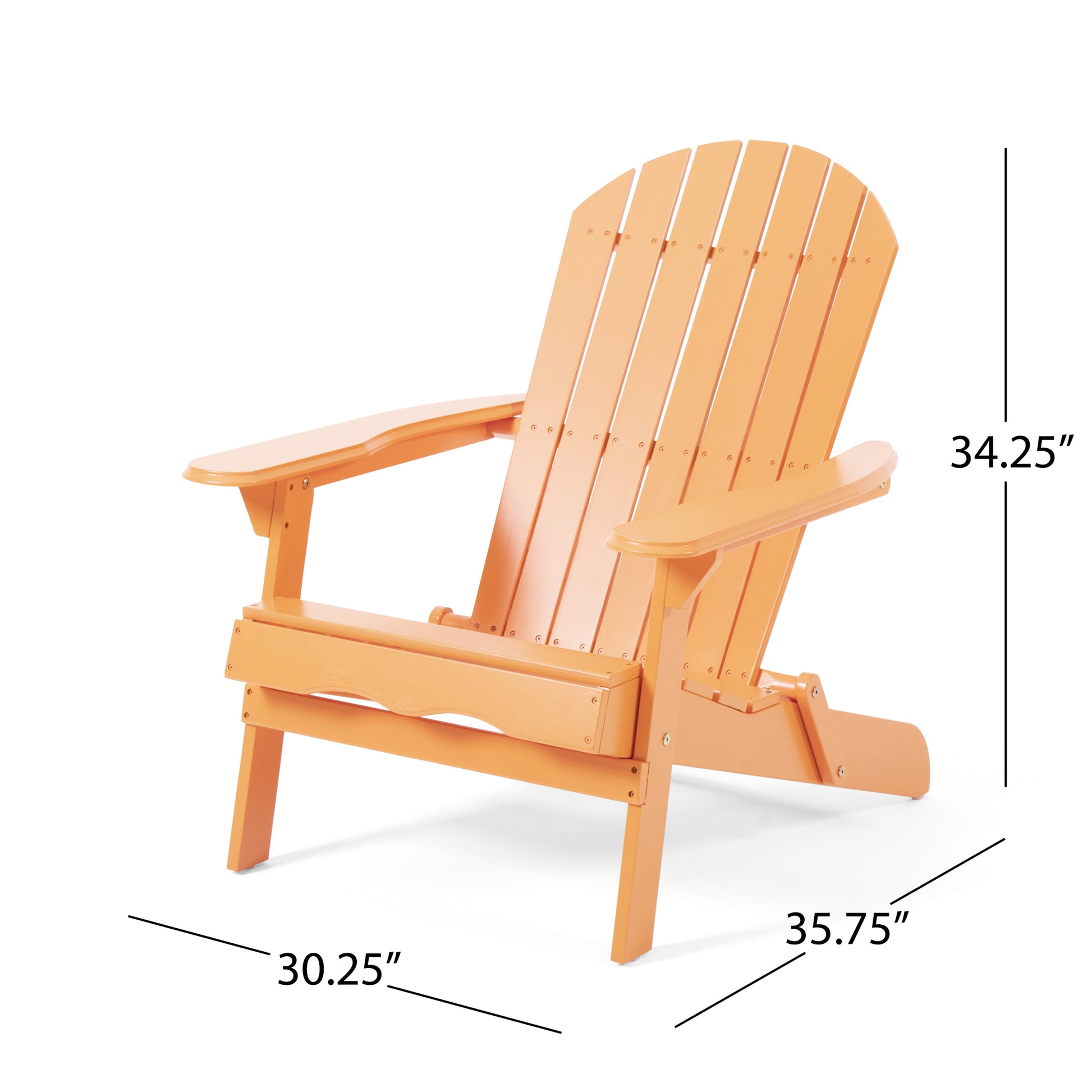 Malibu Adirondack Chair Tangerine Acacia Wood