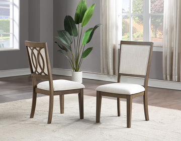 Bordeaux Side Chair Set Of 2 Brown Brown Wood