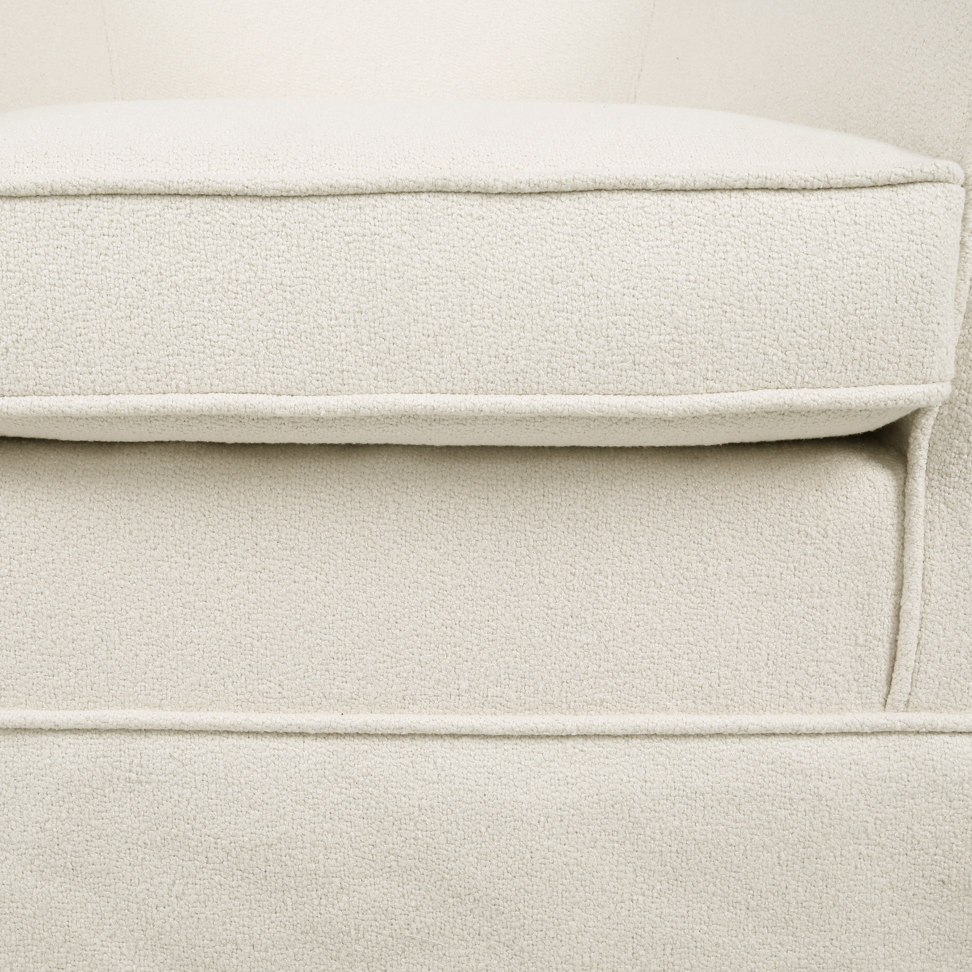 Swivel Chair White Fabric