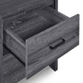 Toolless Assembly Nightstand Dark Grey Mdf