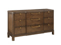Milan Dresser And Mirror Dark Brown Dark Brown Wood