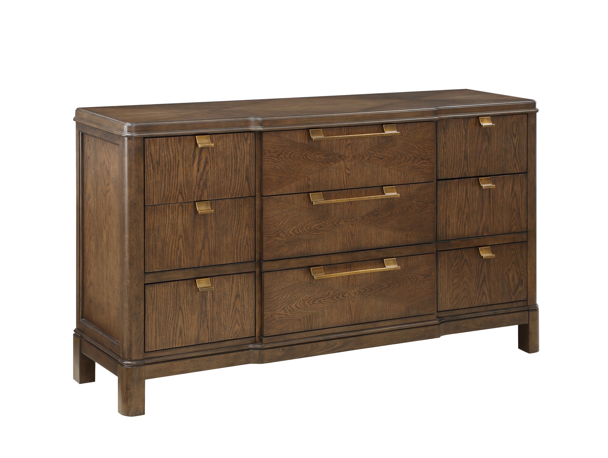 Milan Dresser And Mirror Dark Brown Dark Brown Wood