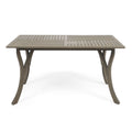 Ectangular Wood Table Grey Acacia Wood