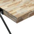 Mango Wood Coffee Table Grey Metal & Wood