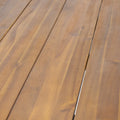 Zion Industrial Wood And Metal Rectangular Dining Table Teak Wood