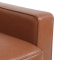 Club Chair Light Brown Pu