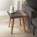 Caspian Square End Table Brown Brown Wood