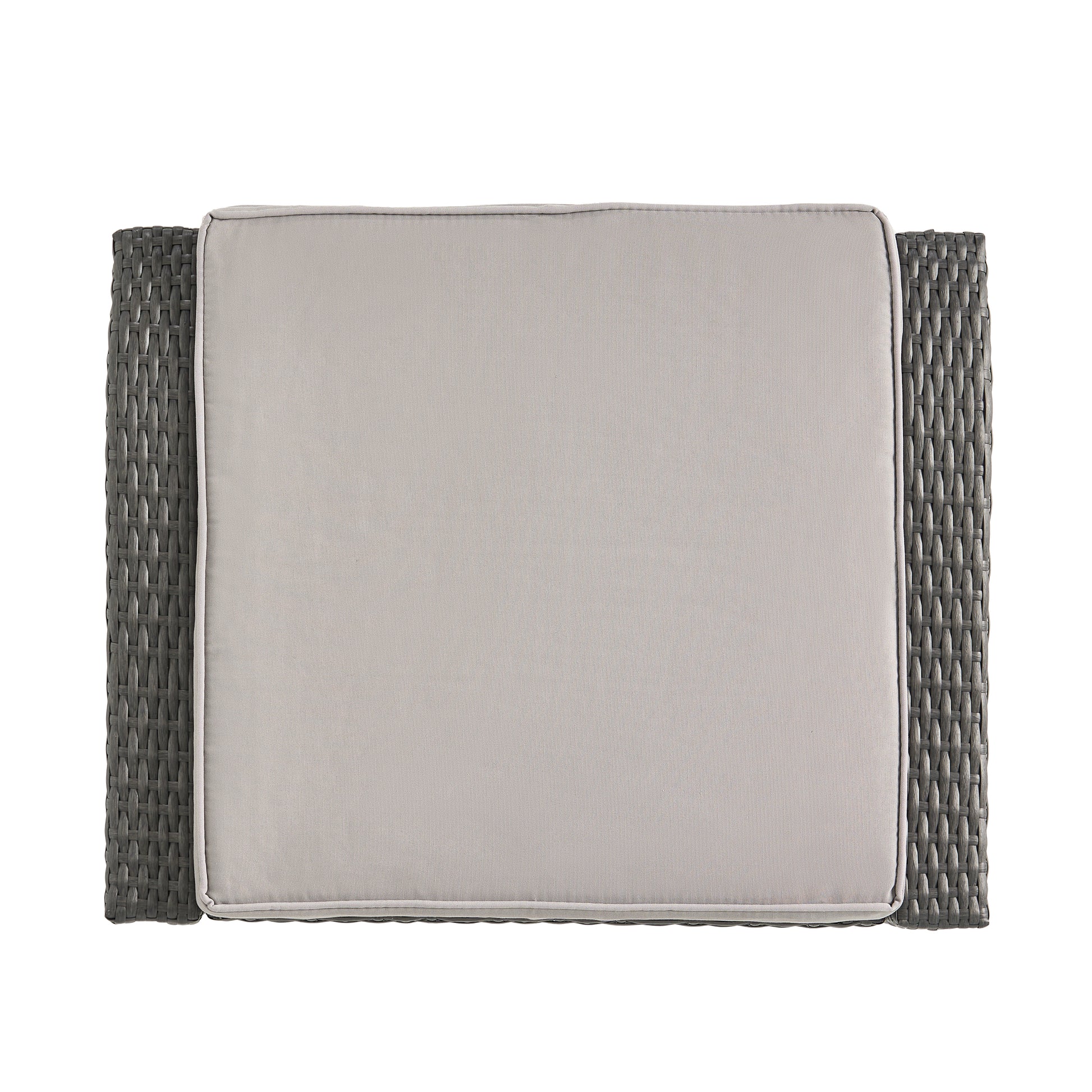 Honolulu Chat Set S 5 Grey Silver Pe Rattan Iron Waterproof Fabric
