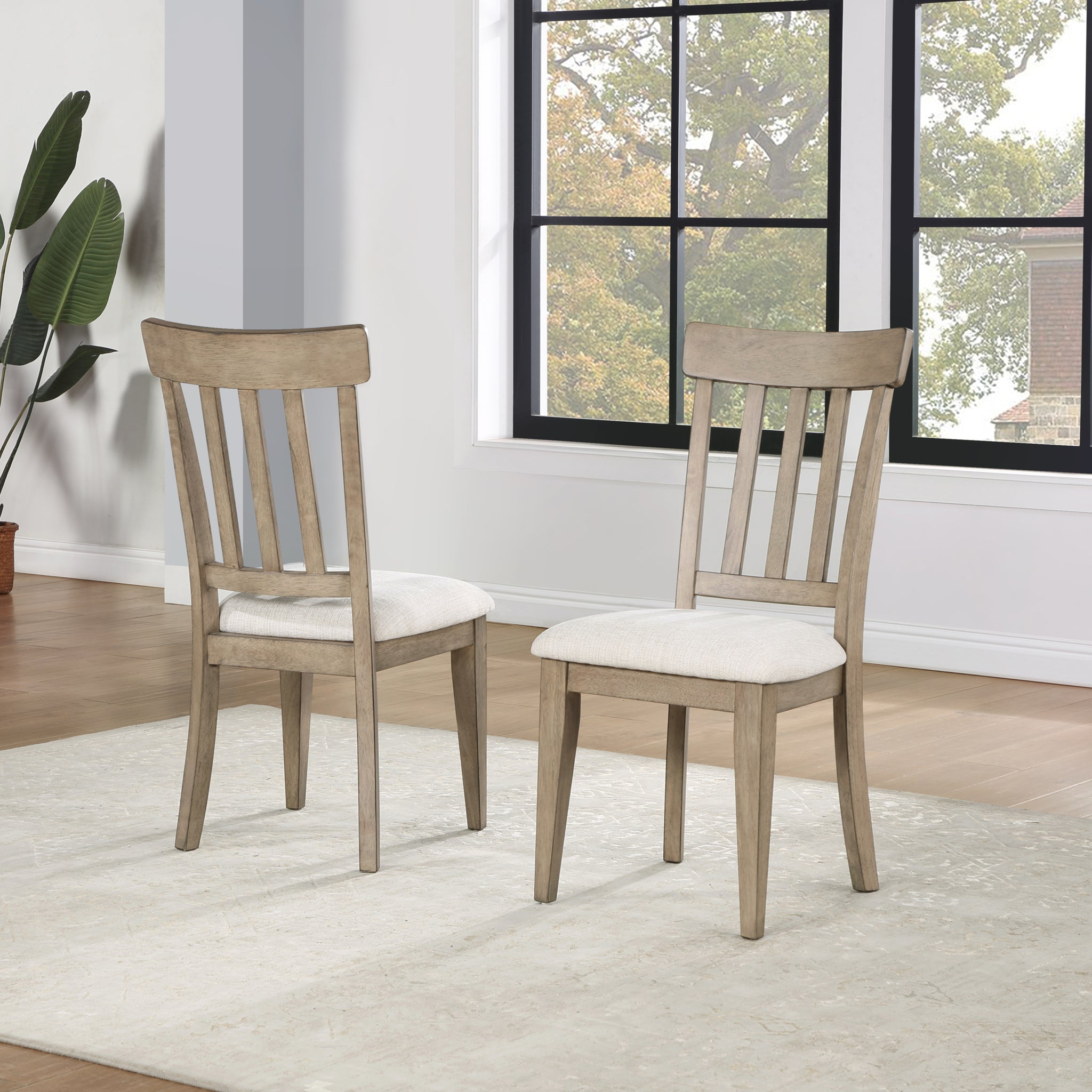 Napa Side Chair Set Of 2 Sand Light Brown Wood