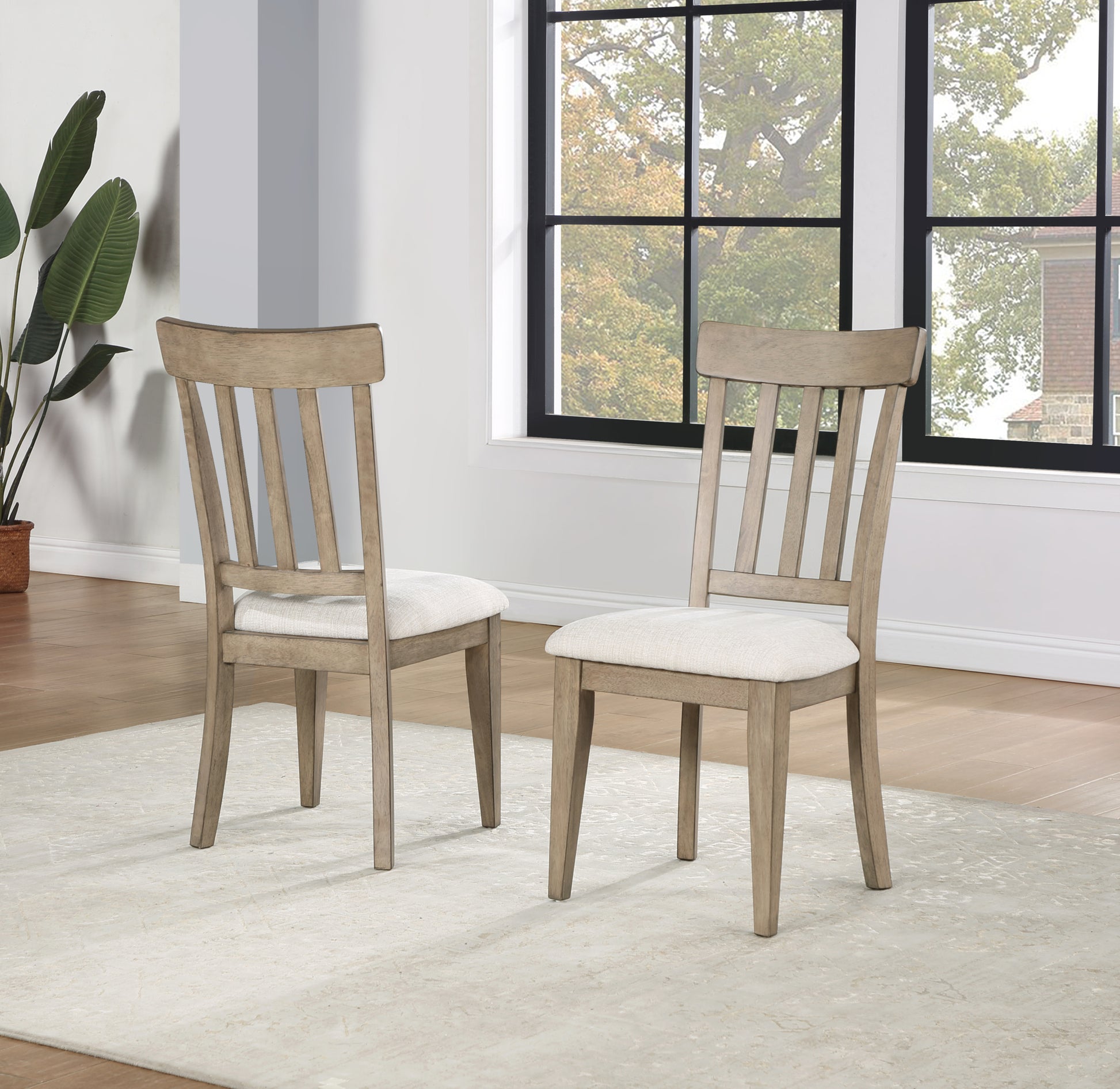 Napa Side Chair Set Of 2 Sand Light Brown Wood