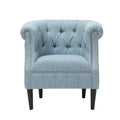 Chair Ottoman Light Blue Fabric