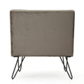 Chair Armless Modern Grey Velvet