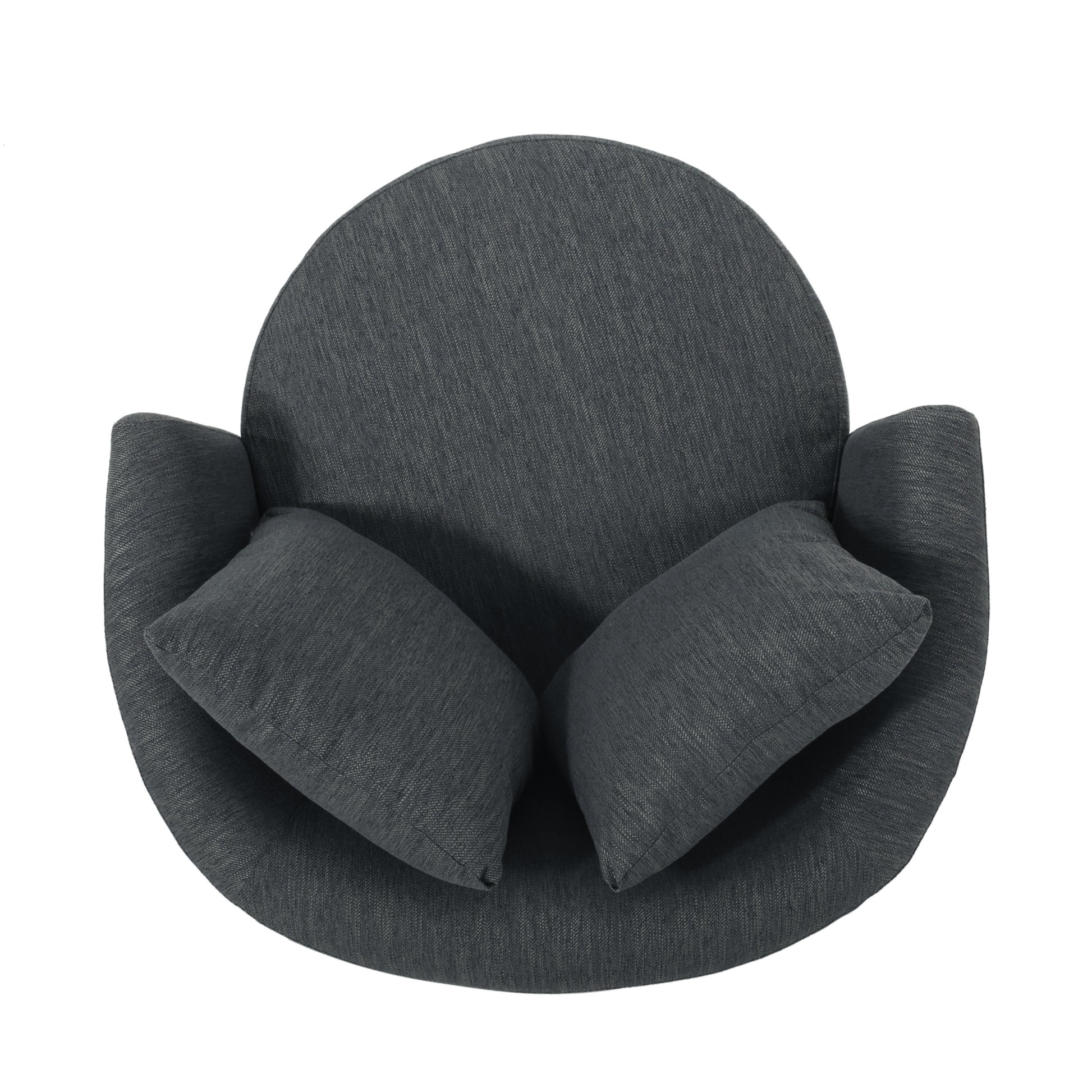 Swivel Club Chair Charcoal Fabric