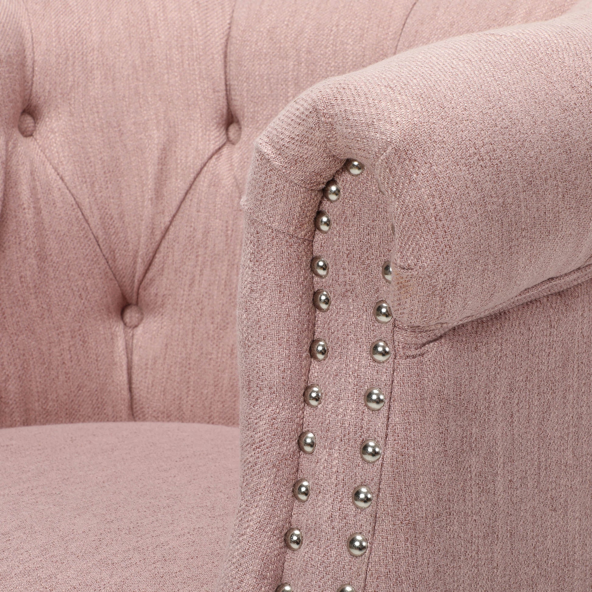 Chair Ottoman Blush Fabric