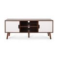 Tv Stand White Walnut 40 49 Inches Wood