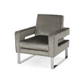 Arm Chair Grey Velvet