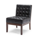 Accent Chair Black Pu
