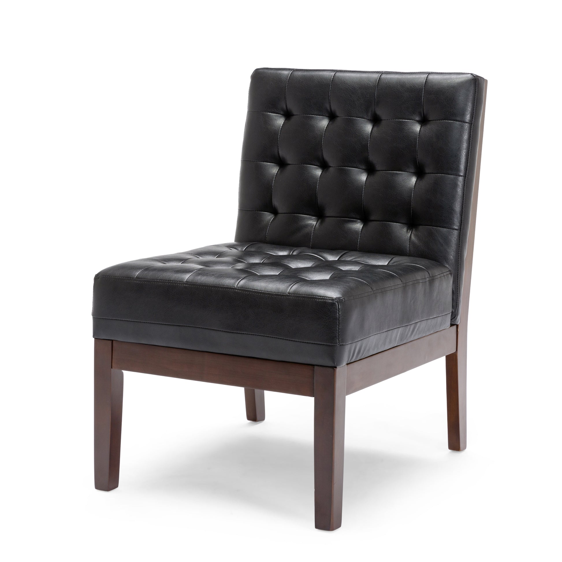 Accent Chair Black Pu