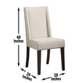 Napa Upholstered Side Chair Set Of 2 Dark Brown Dark Brown Wood